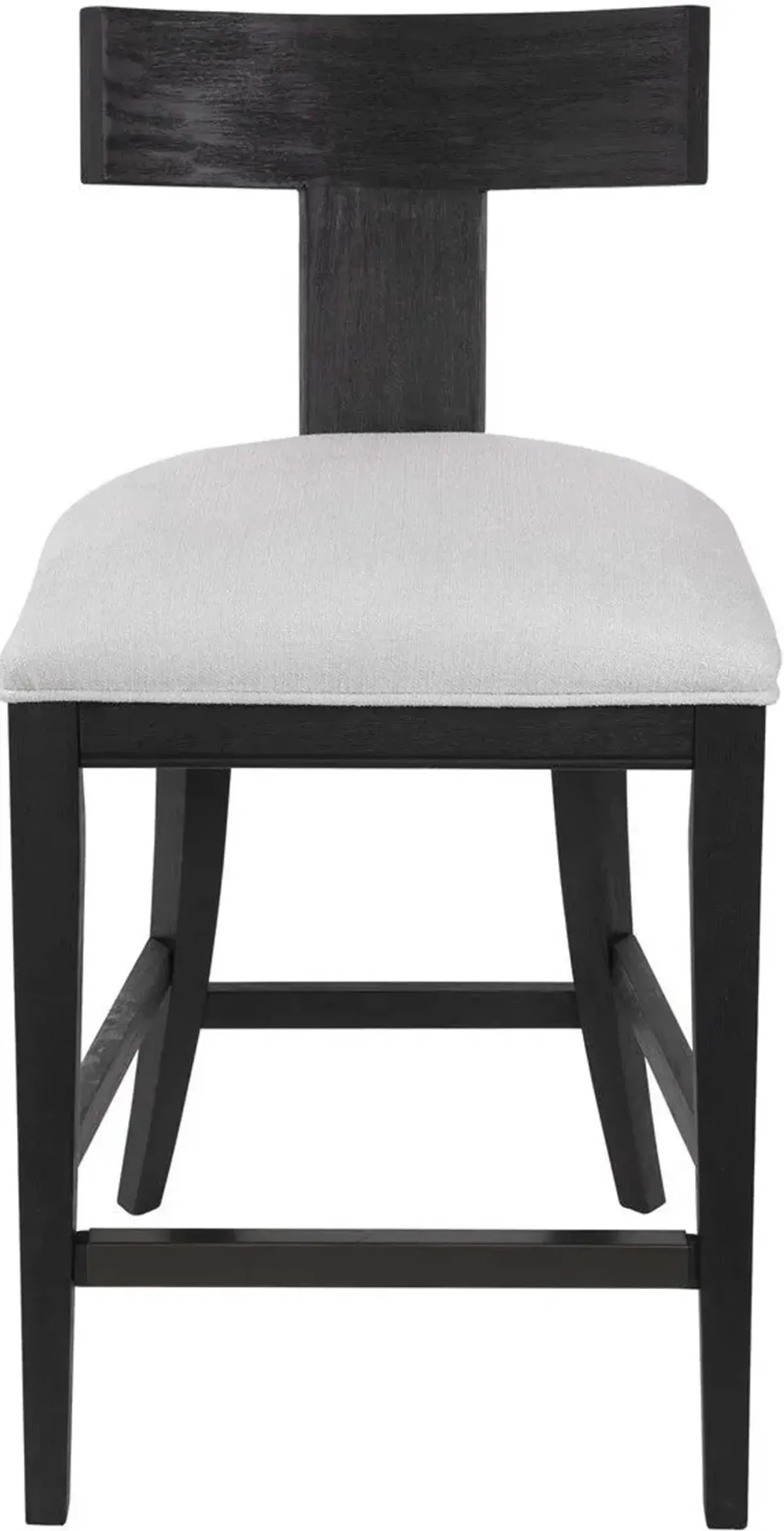 Uttermost Idris Charcoal Black Modern Wood Counter-Height Stool