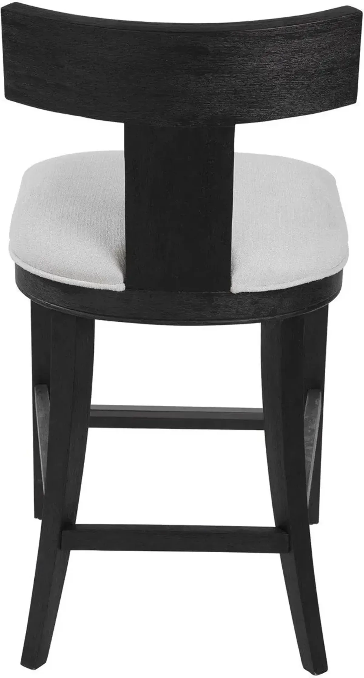 Uttermost Idris Charcoal Black Modern Wood Counter-Height Stool