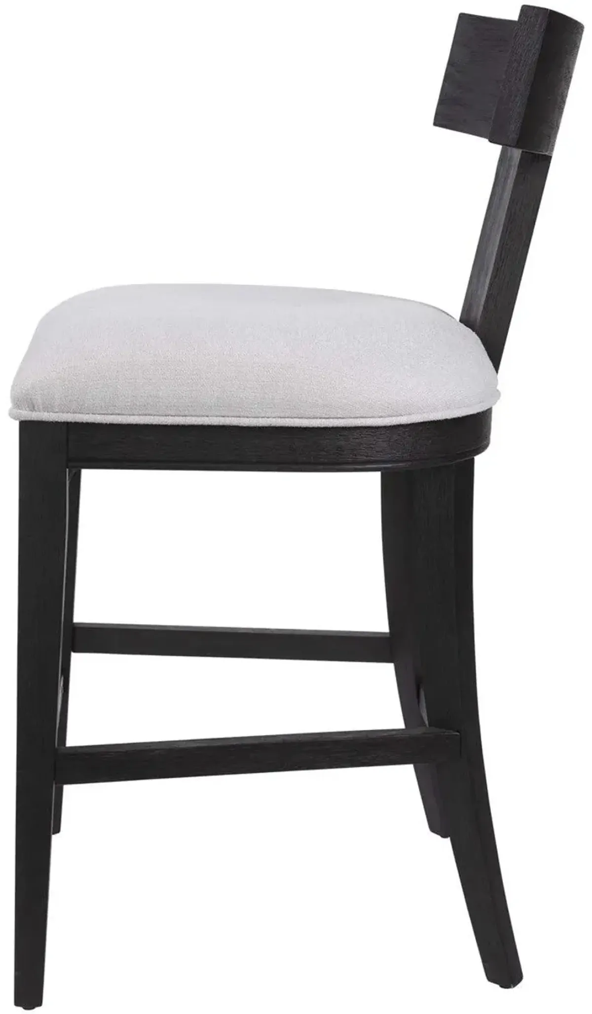 Uttermost Idris Charcoal Black Modern Wood Counter-Height Stool