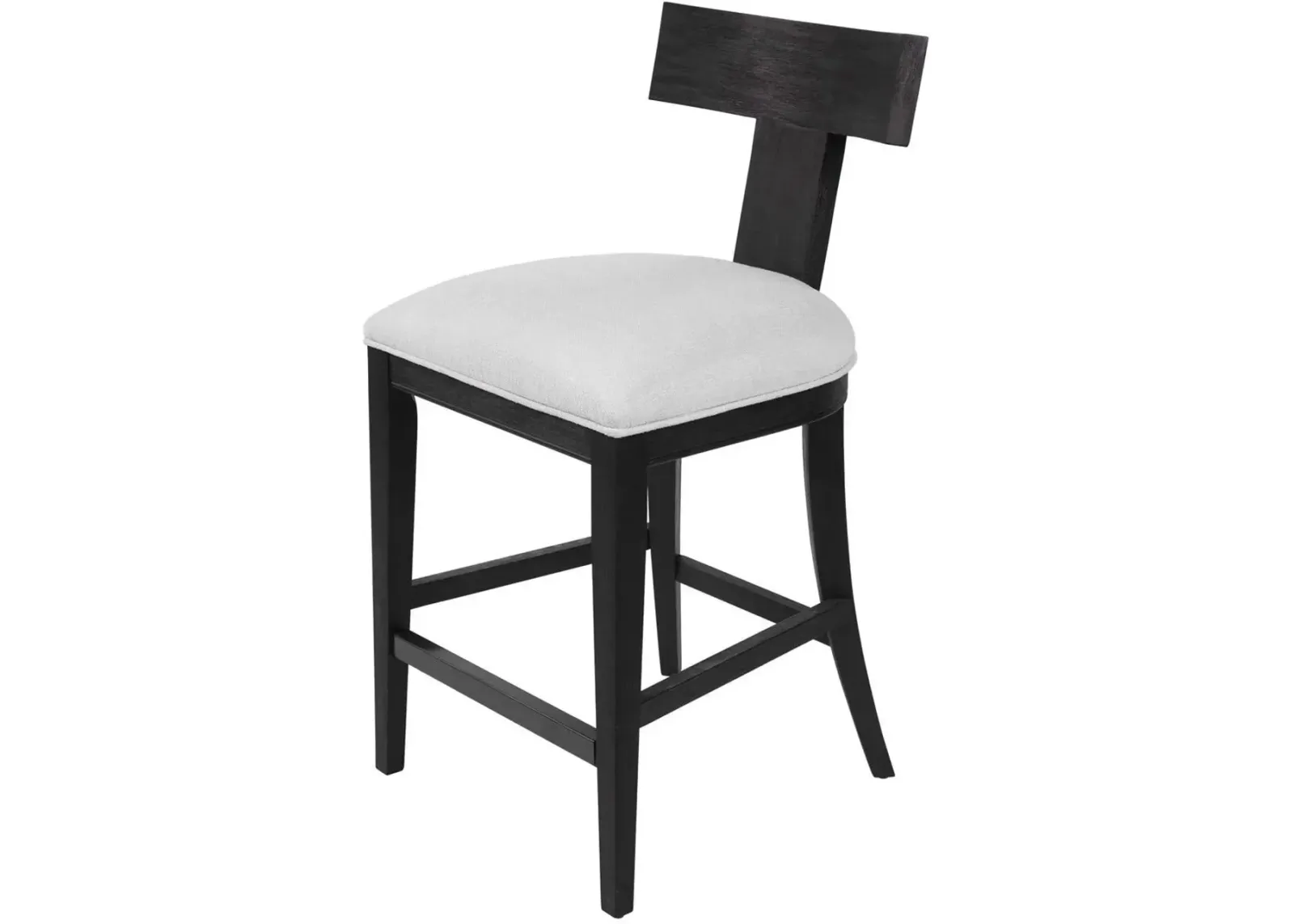 Uttermost Idris Charcoal Black Modern Wood Counter-Height Stool