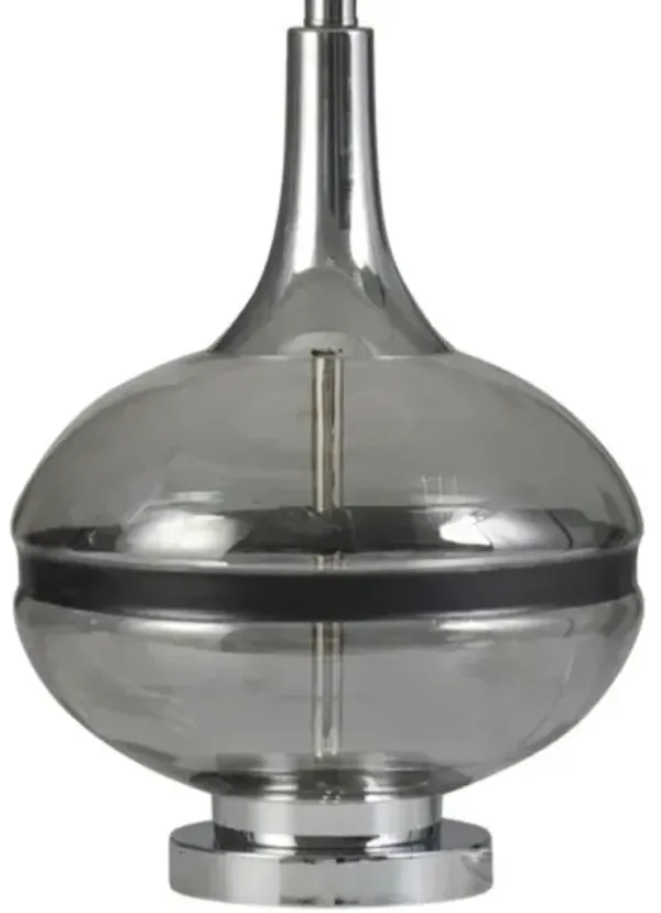 Style Craft Lamp Elyse Smoke Glass & Steel