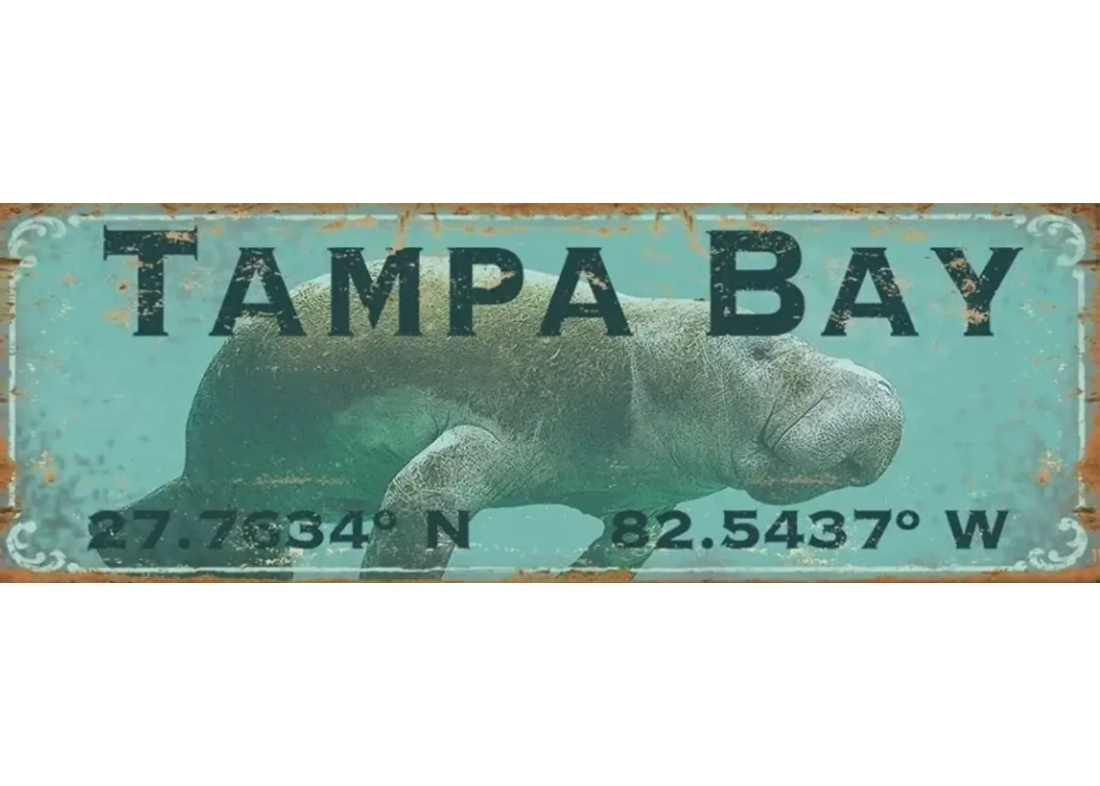 Red Horse Vintage Latitude Custom Manatee St. Pete Beach Wall Sign