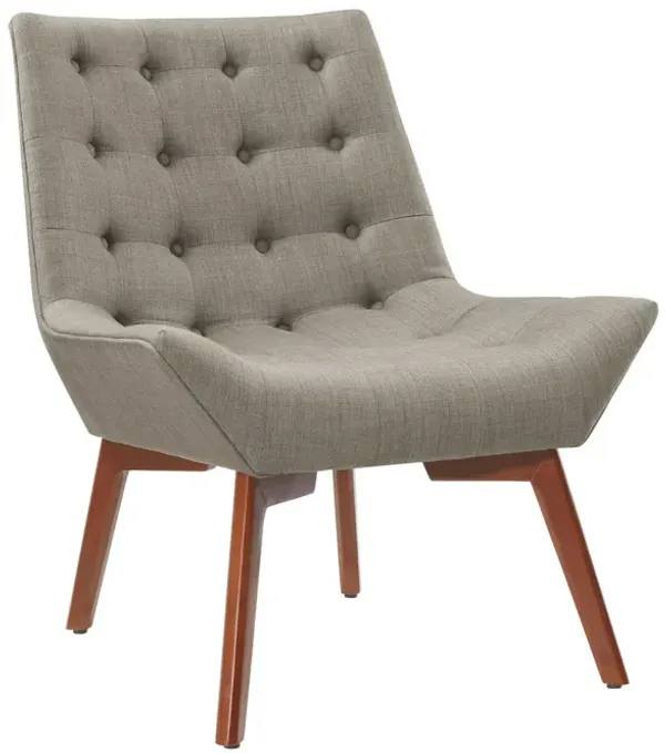 Linon Serena Accent Armless Chair Tufted Grey
