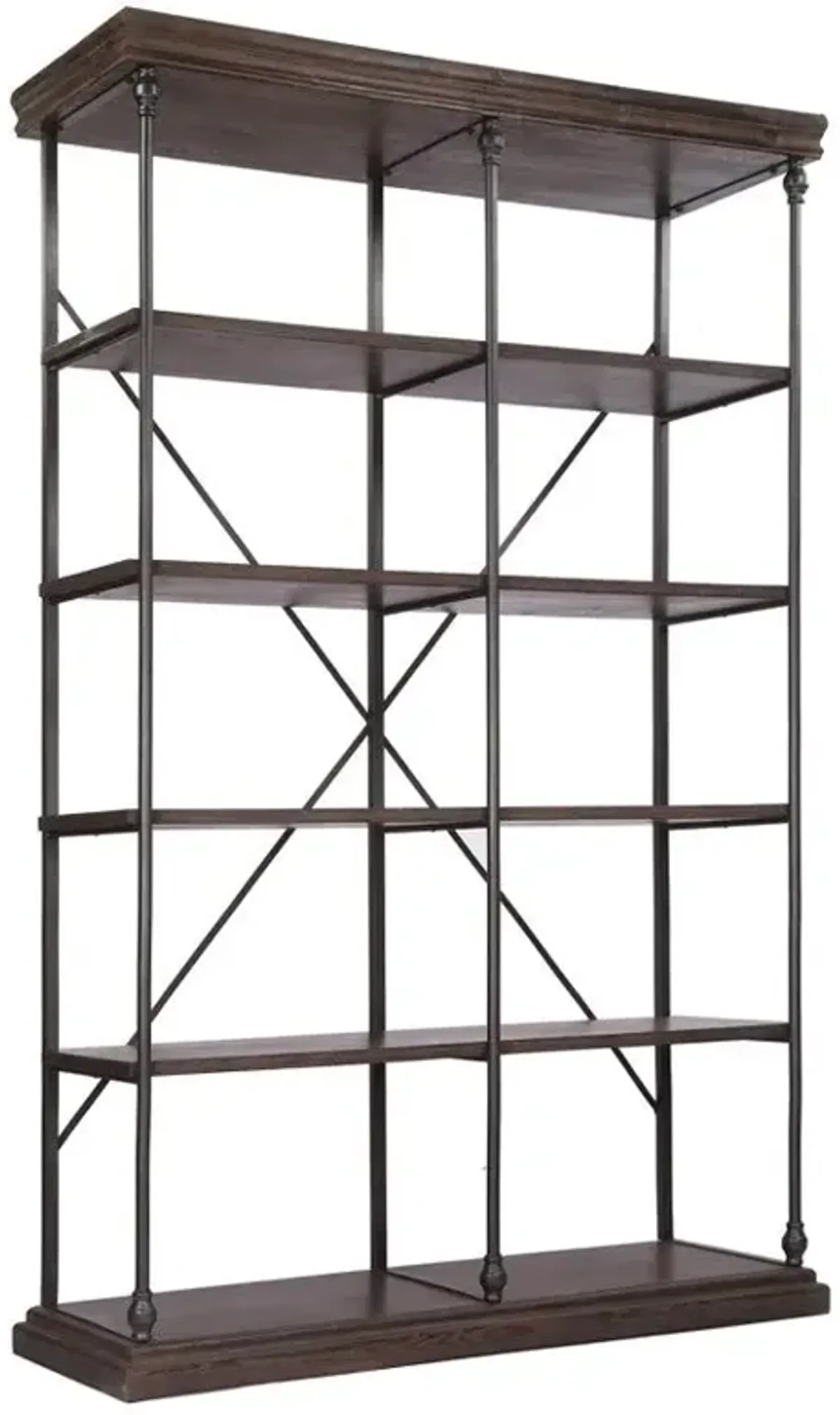 Crestview Covington Black/Dark Brown Etagere