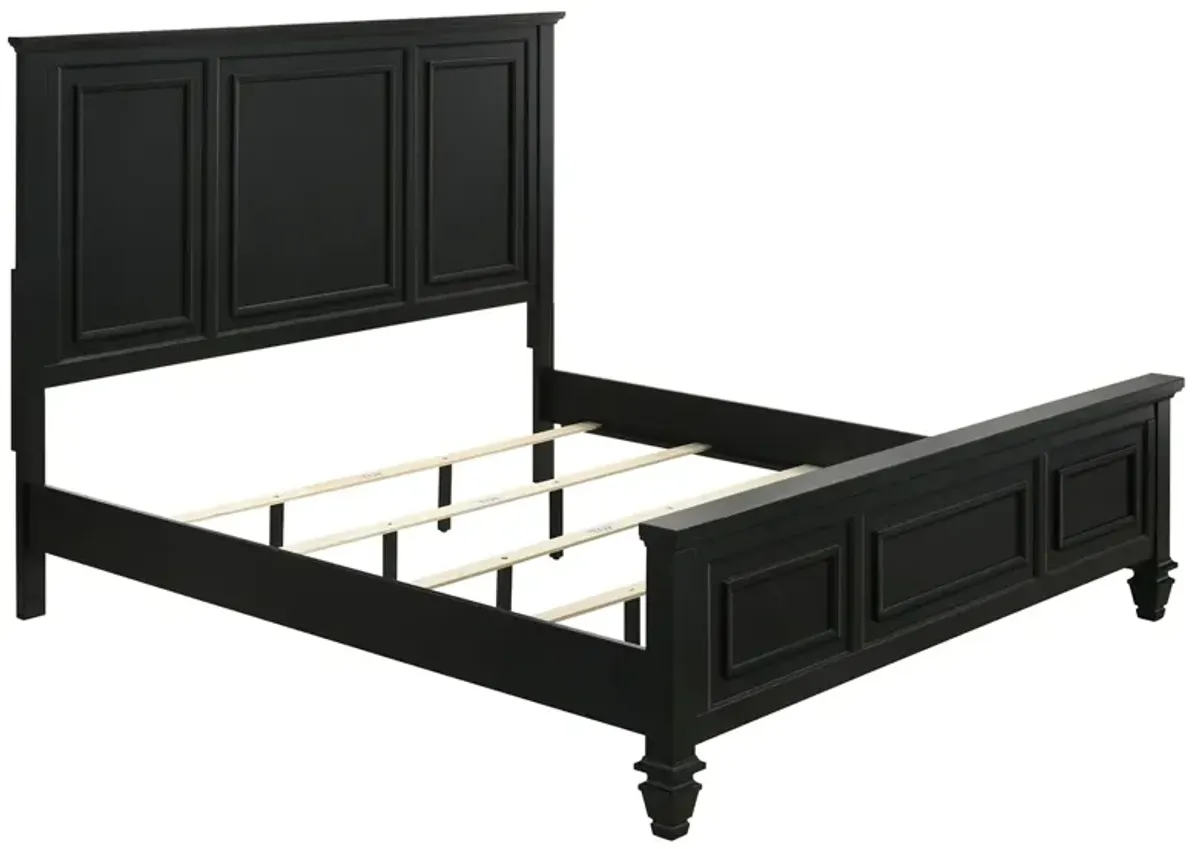 Coaster Sandy Beach Wood Queen Panel Bed Black