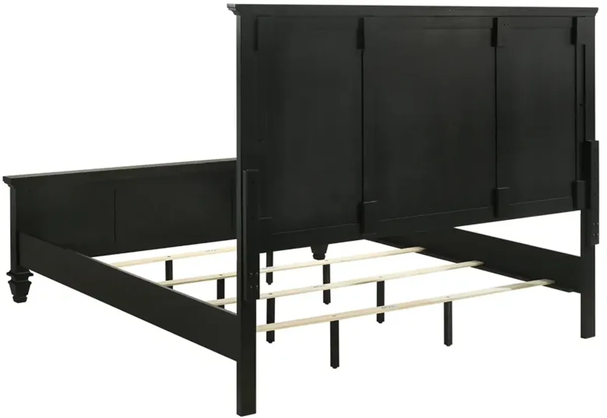 Coaster Sandy Beach Wood Queen Panel Bed Black