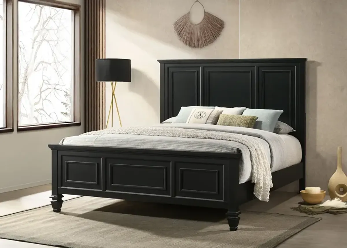 Coaster Sandy Beach Wood Queen Panel Bed Black