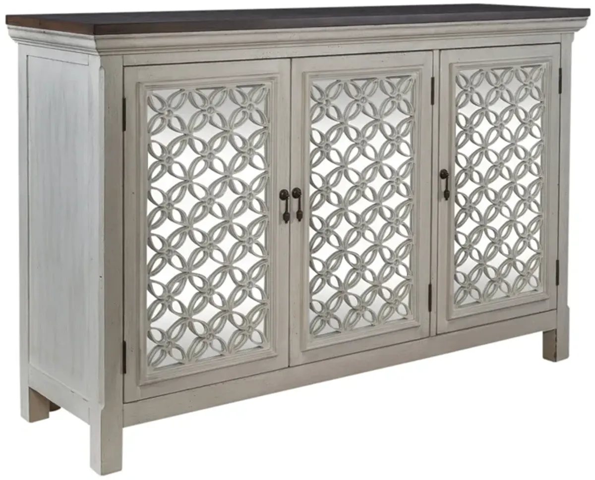 Liberty Furniture Westridge Antique White/Wire Brushed Gray Accent Cabinet