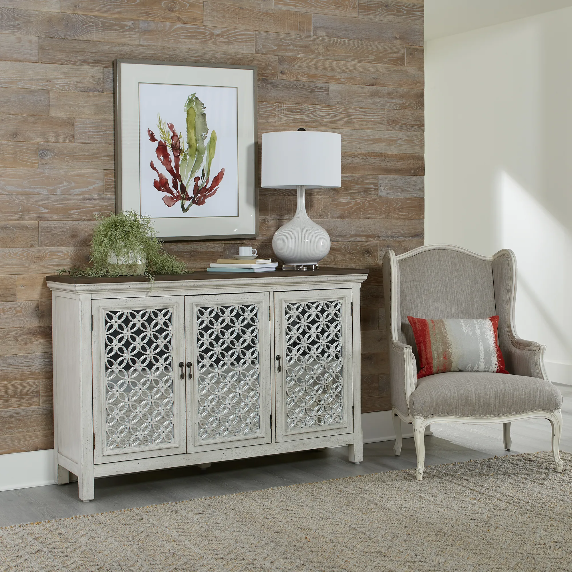 3 DOOR ACCENT CABINET - WESTRIDGE