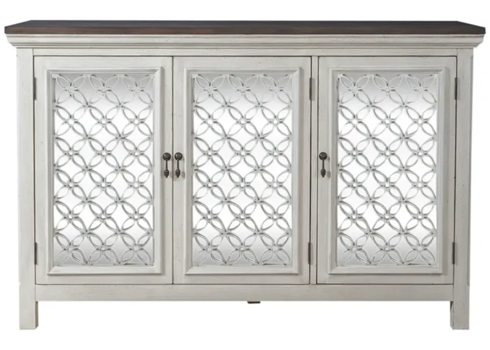 Liberty Furniture Westridge Antique White/Wire Brushed Gray Accent Cabinet