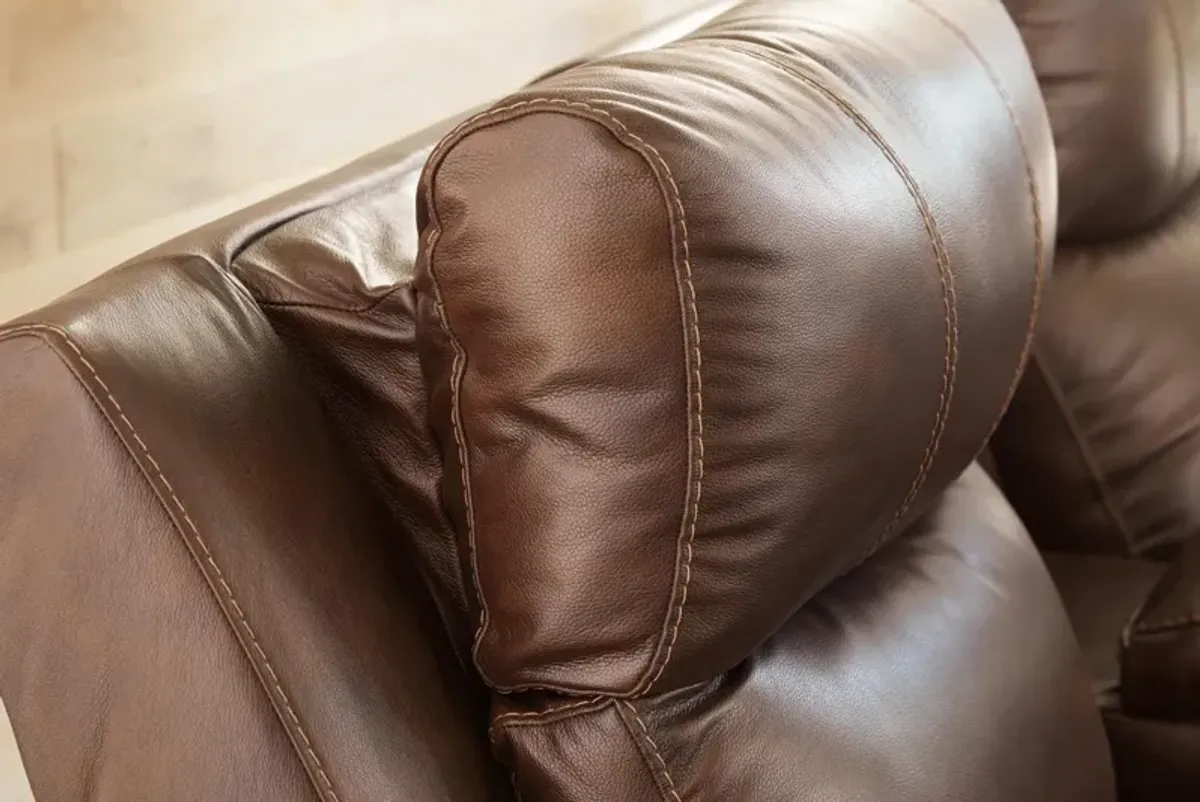 Ashley Edmar Chocolate Power Recline Sofa