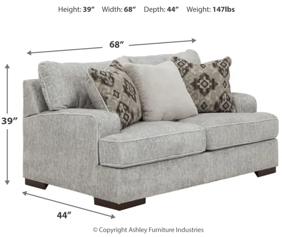 Ashley Mercado Loveseat Pewter Benchcraft