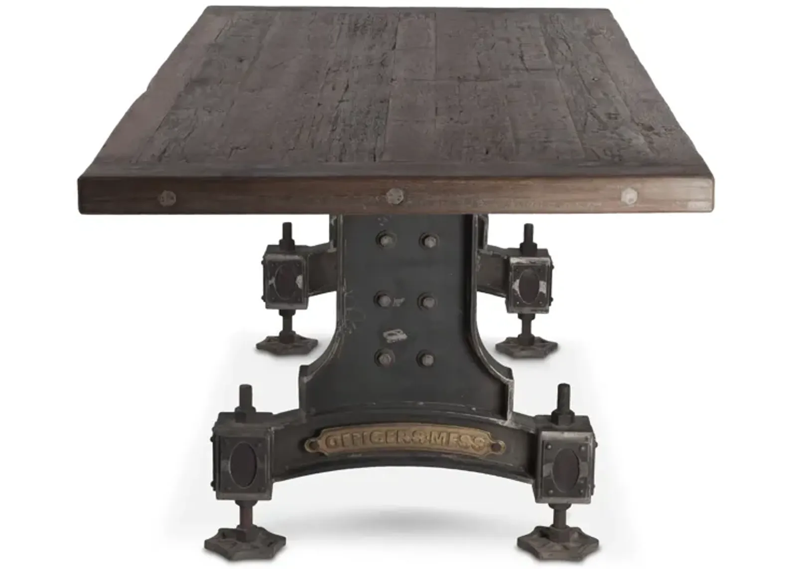 Home Trends Design Old Mill Industrial Officer's Mess Teak Wood Dining Table