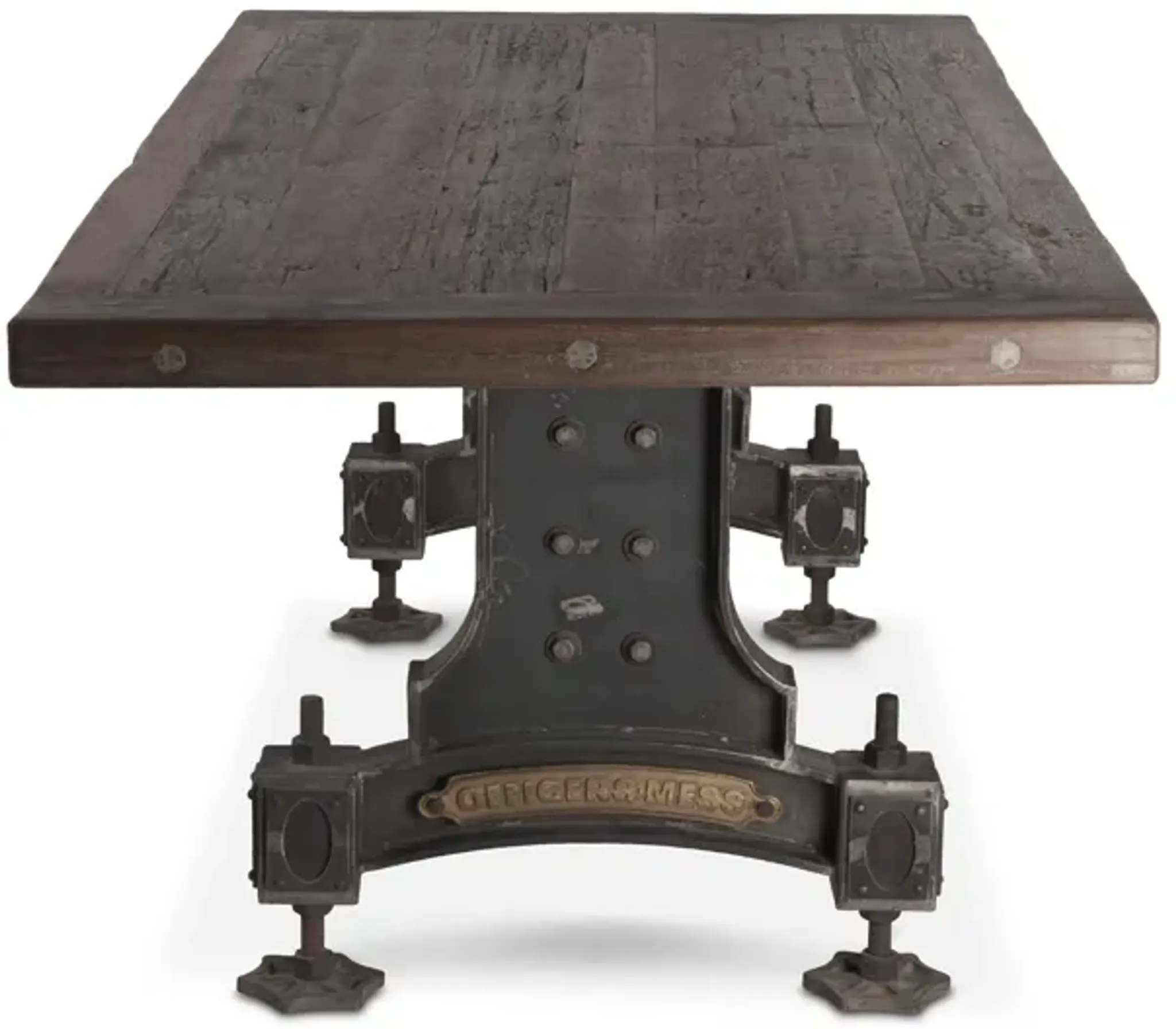 Home Trends Design Old Mill Industrial Officer's Mess Teak Wood Dining ...