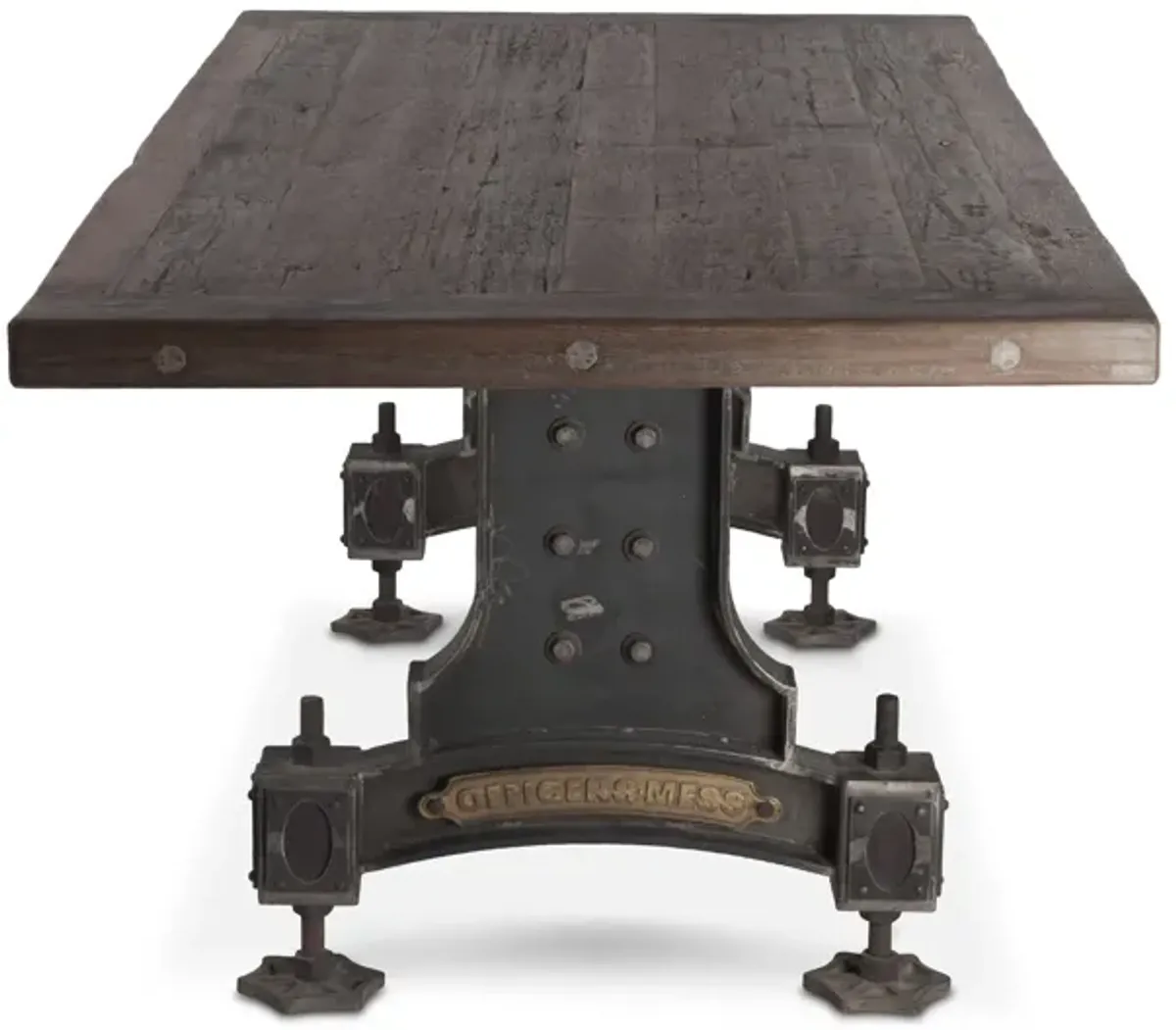 Home Trends Design Old Mill Industrial Officer's Mess Teak Wood Dining Table