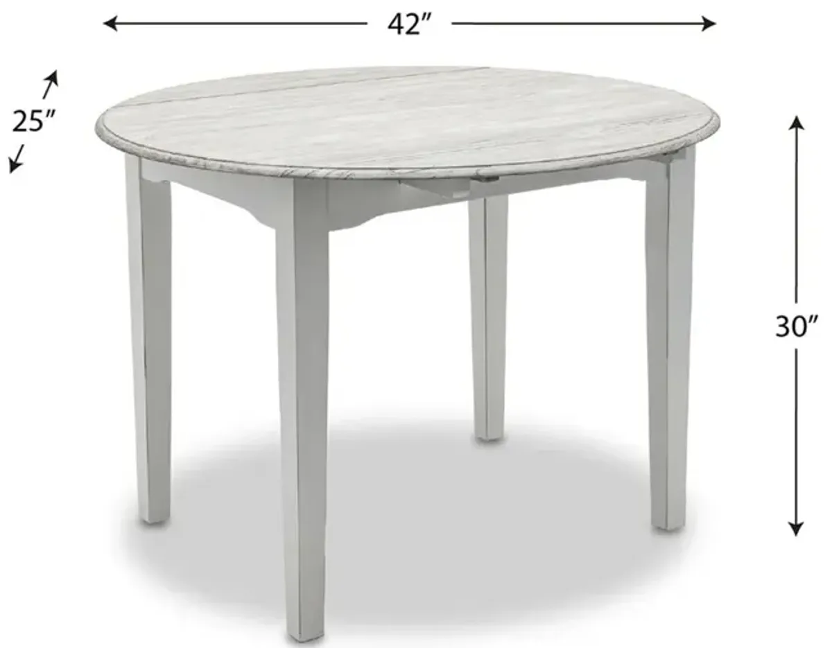 Seawinds Islamorada Drop Leaf Dining Table Dapple Grey Finish