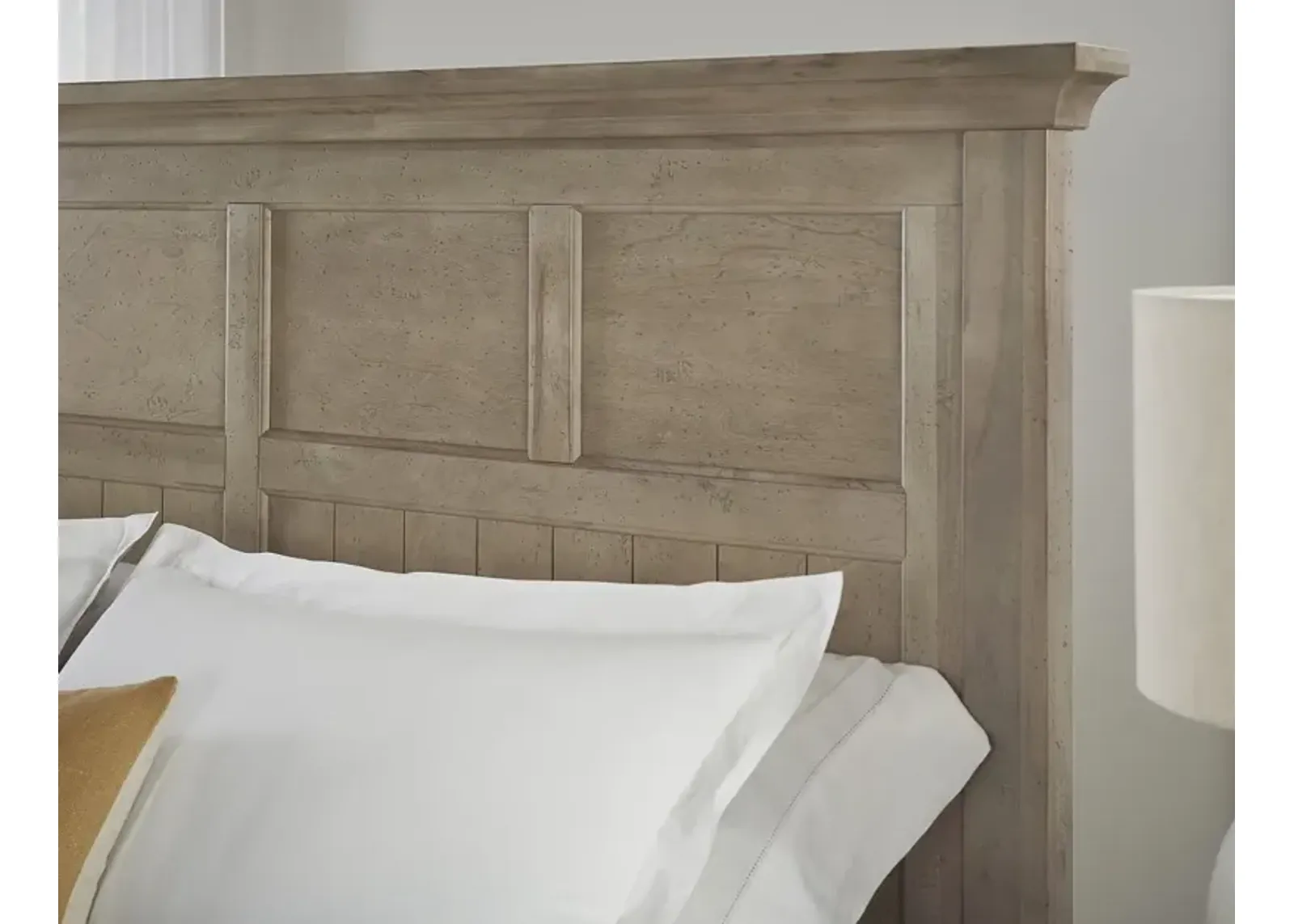 CARLISLE NATURAL GREY WINDOW PANE QUEEN HEADBOARD