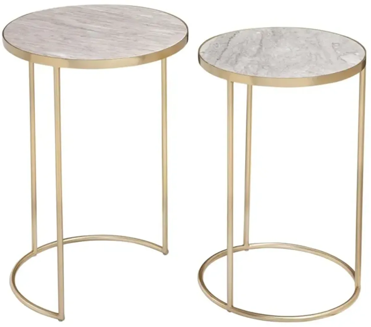 DOLLY GENUINE MARBLE TOP NESTING TABLES