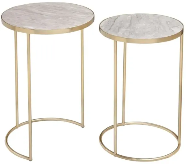 Martin Svensson Dolly Genuine Marble Top Nesting Tables