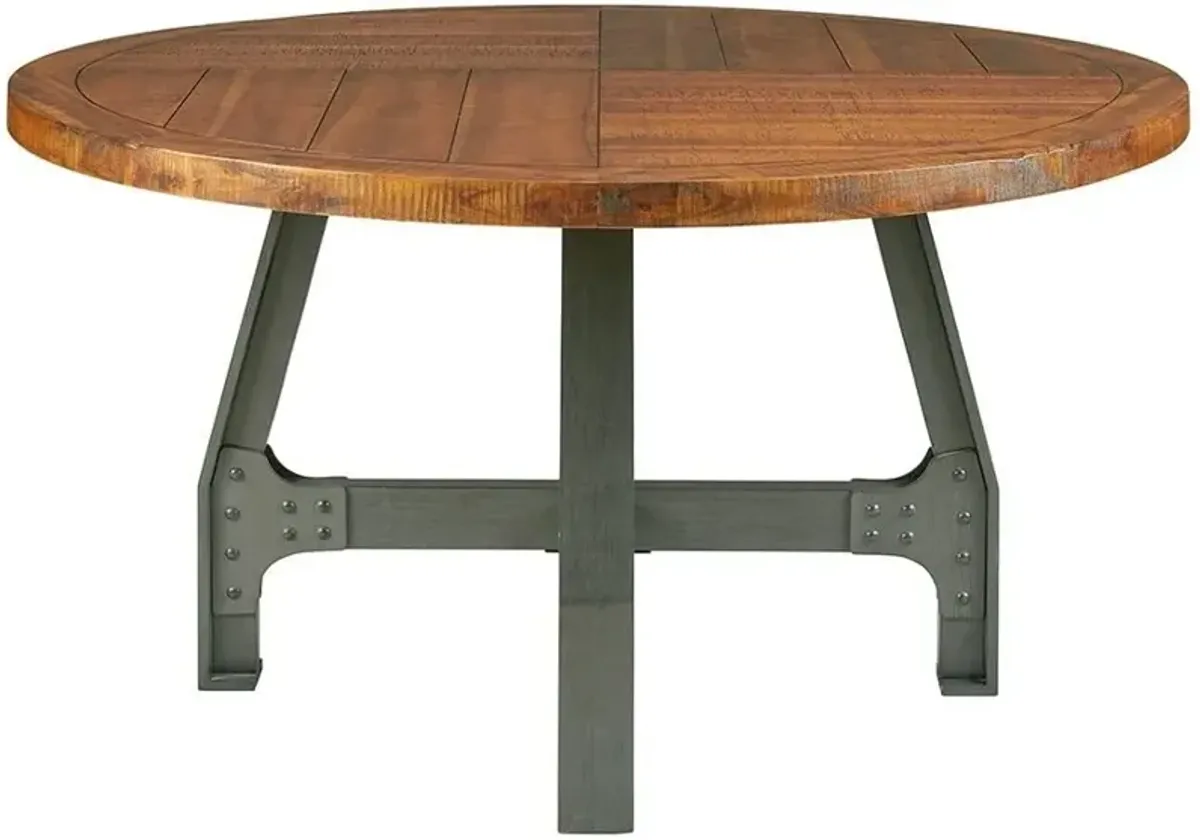 Olliix Ink+Ivy Amber/Graphite Lancaster Round Dining/Gathering Table