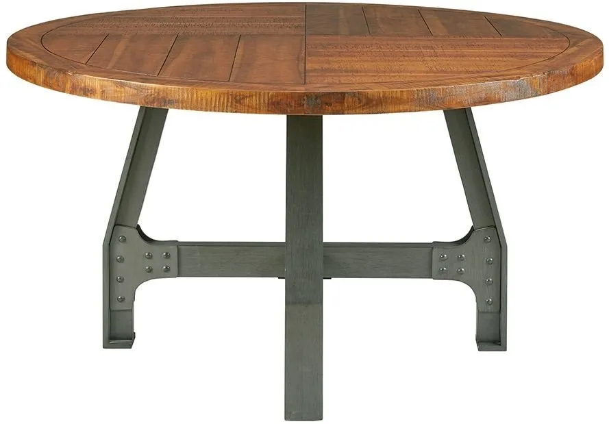 INK+IVY AMBER/GRAPHITE LANCASTER ROUND DINING/GATHERING TABLE