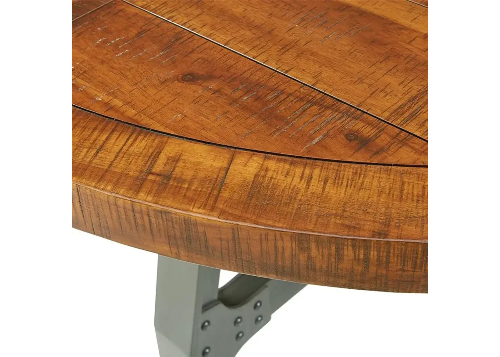 Olliix Ink+Ivy Amber/Graphite Lancaster Round Dining/Gathering Table