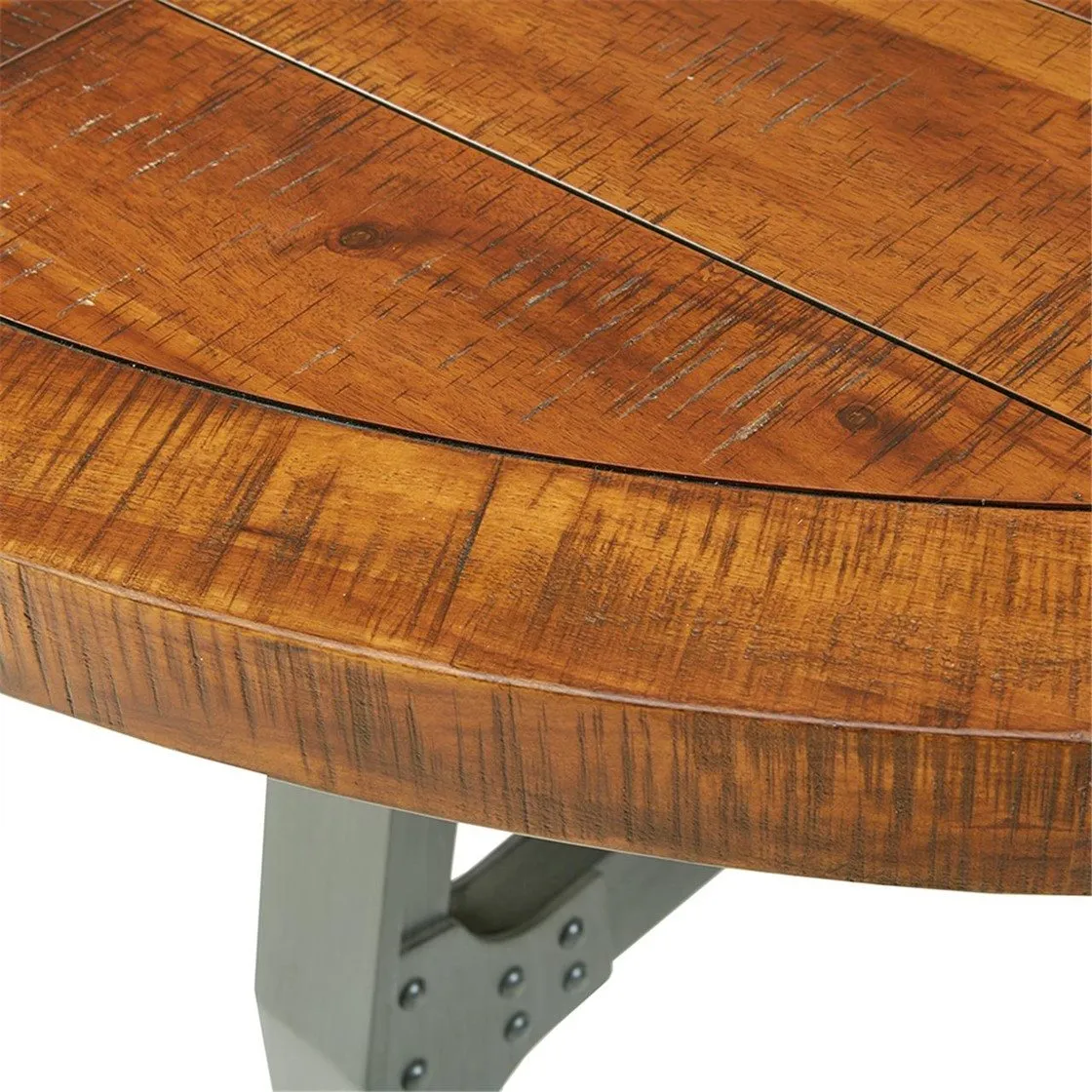 INK+IVY AMBER/GRAPHITE LANCASTER ROUND DINING/GATHERING TABLE