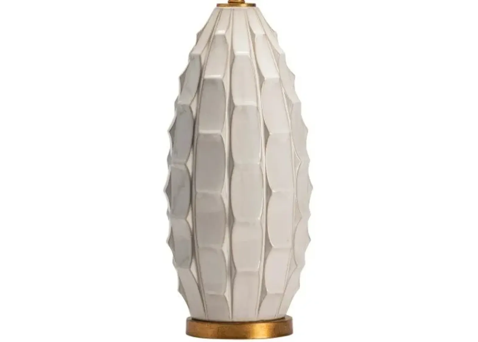 Crestview Cambridge Gold/White Table Lamp