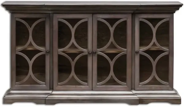 Uttermost Belino Silver Wooden Accent Cabinet