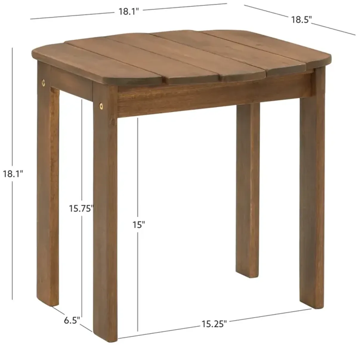 Linon Acorn Finish Adirondack End Table