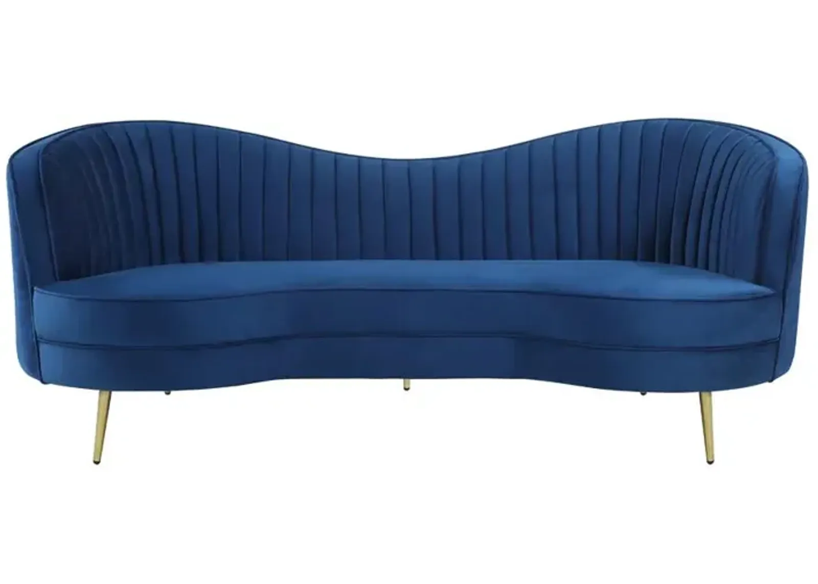 Coaster Sophia Upholstered Channel Tufted Sofa Blue