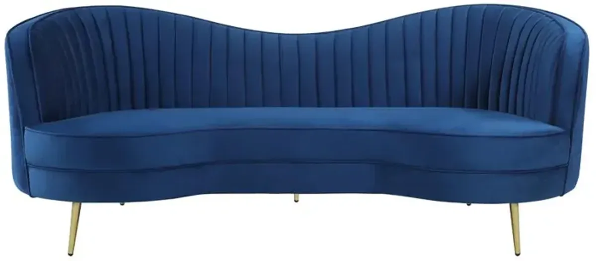 Coaster Sophia Upholstered Channel Tufted Sofa Blue