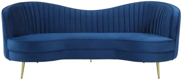 Coaster Sophia Upholstered Channel Tufted Sofa Blue
