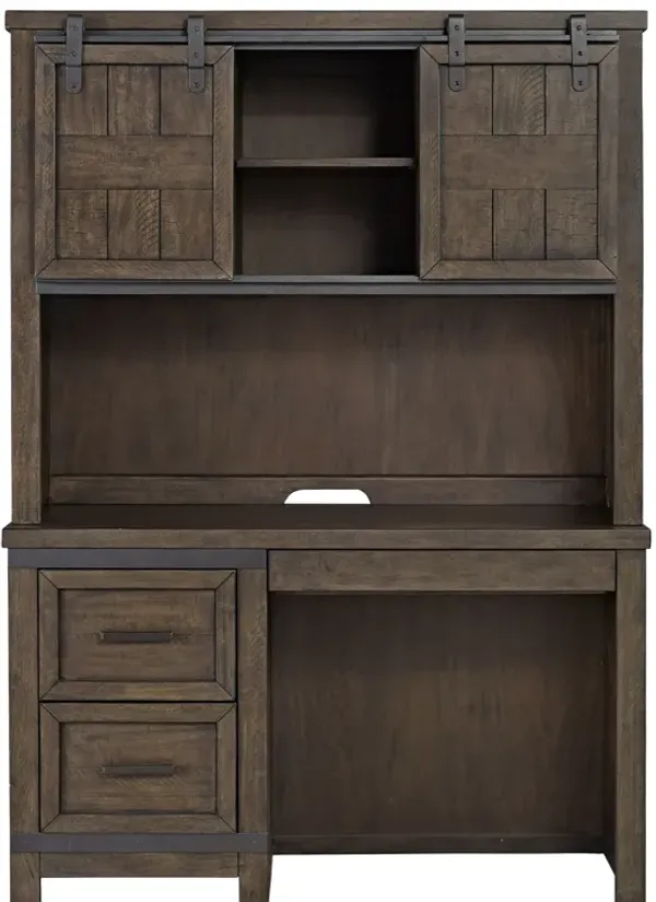 Liberty Furniture Kids/Teens Thornwood Hills 2-Piece Rock Beaten Gray Desk Set