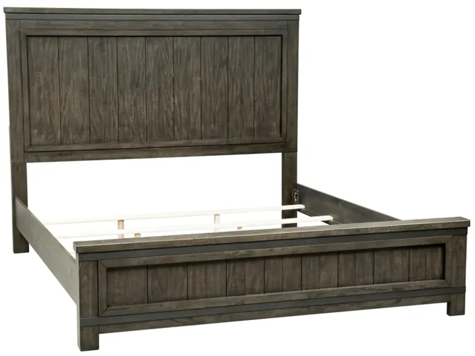 Liberty Furniture Thornwood Hills Rock Beaten Gray Queen Panel Bed