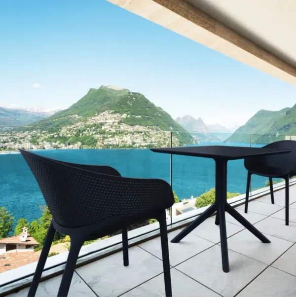 Compamia Sky Outdoor Bistro Set 3-Piece Black