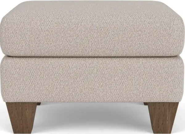 Flexsteel Moxy Linen Ottoman with Square Legs