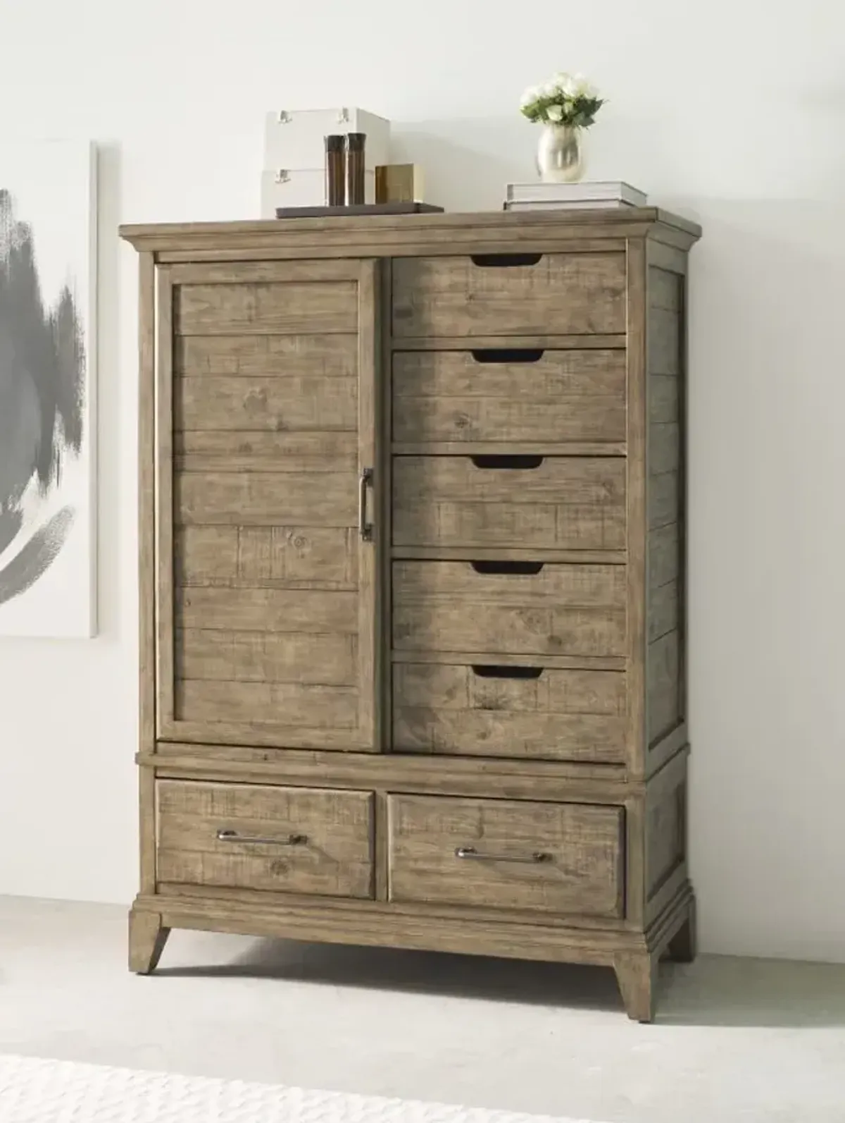 Kincaid Wheeler Door Plank Road Chest Armoire