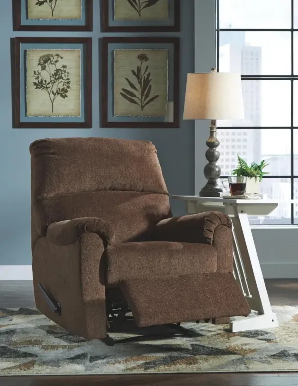 Ashley Nerviano Chocolate Zero Wall Recliner