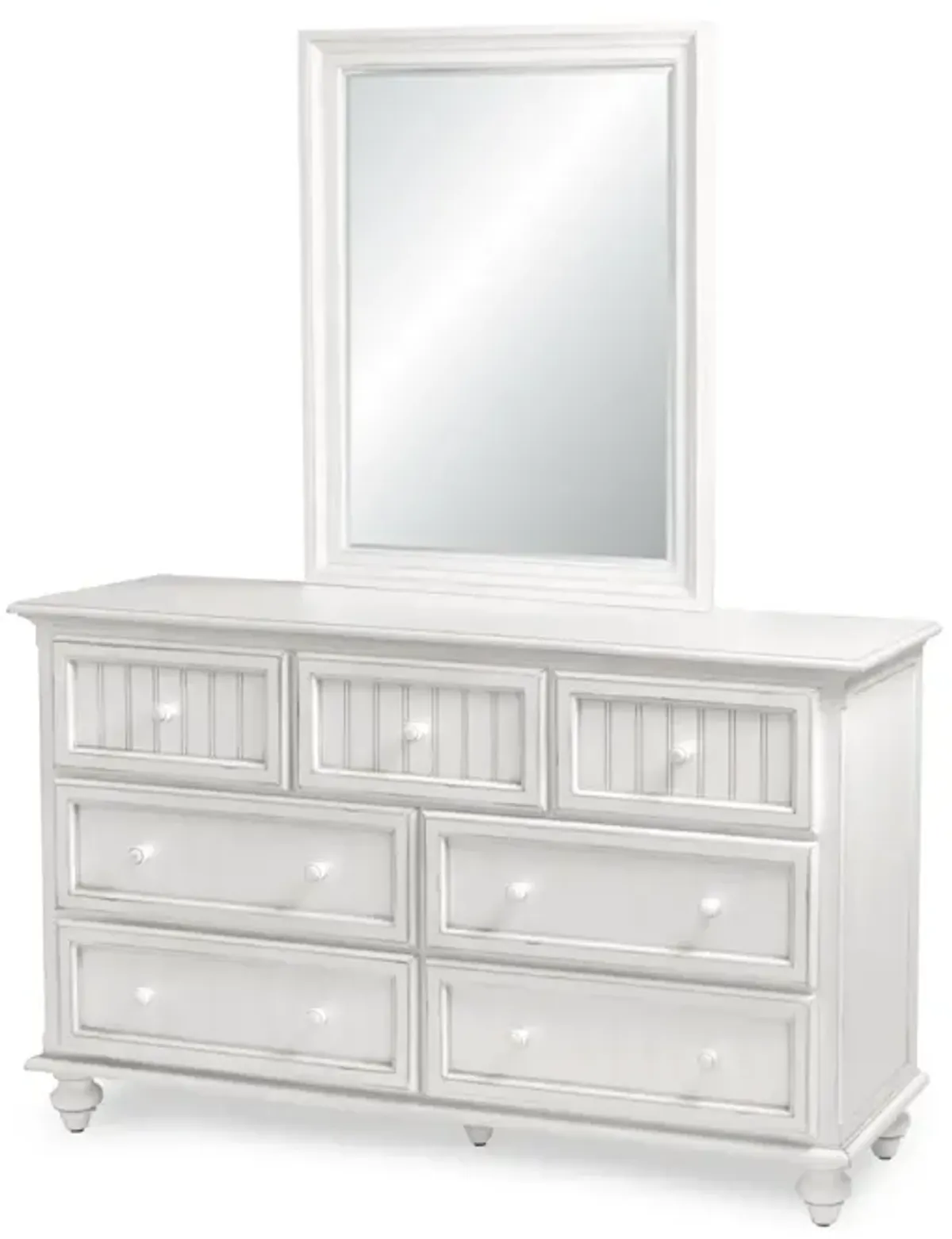 Seawinds Monaco 7-Drawer Dresser Blanc Finish