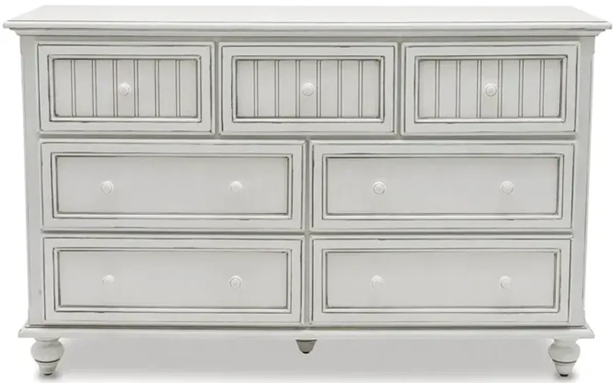 Seawinds Monaco 7-Drawer Dresser Blanc Finish