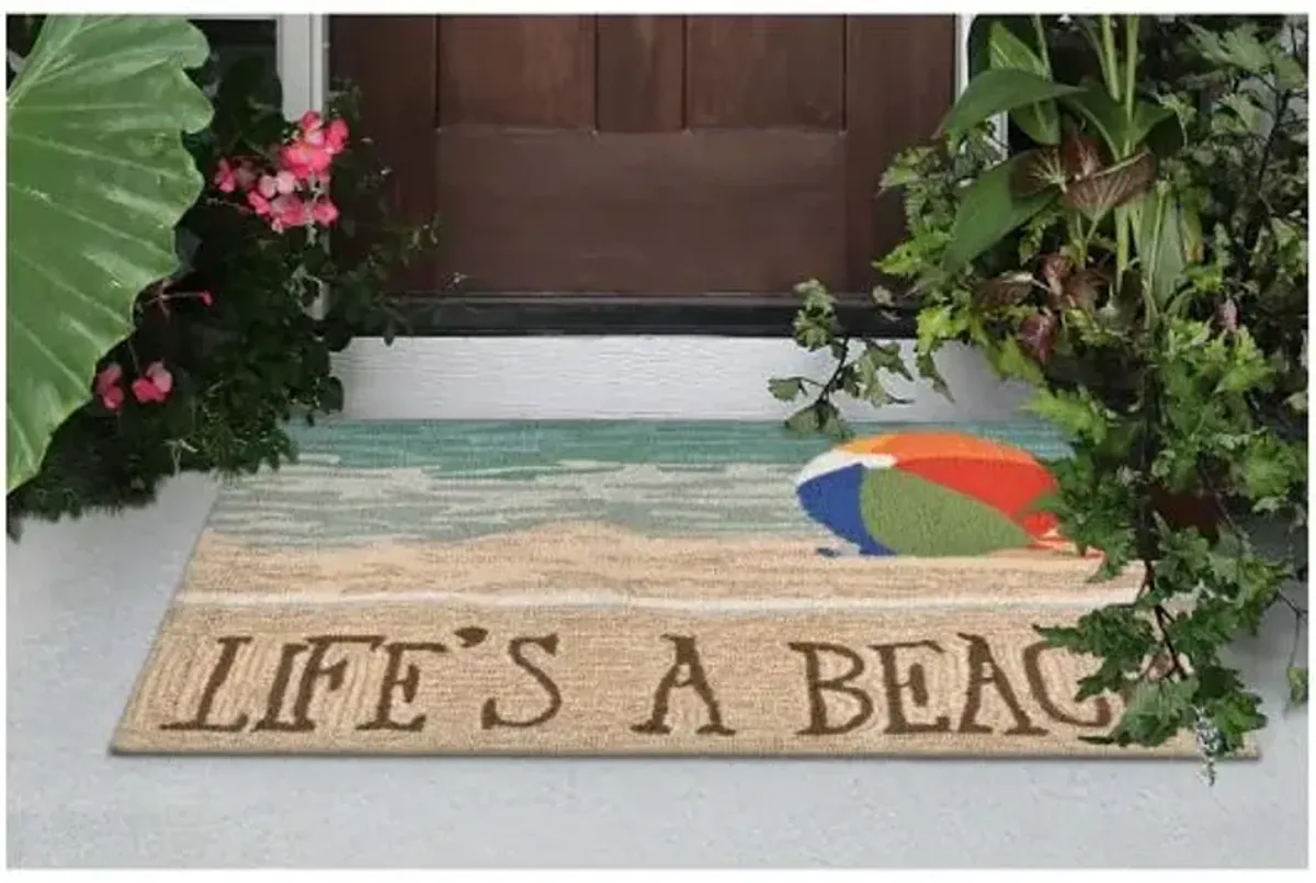 Trans Ocean Frontporch Lifes a Beach Sand Doormat