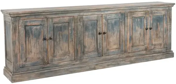 Nest Home Antique Blue Mimi Long 6-Door Cabinet