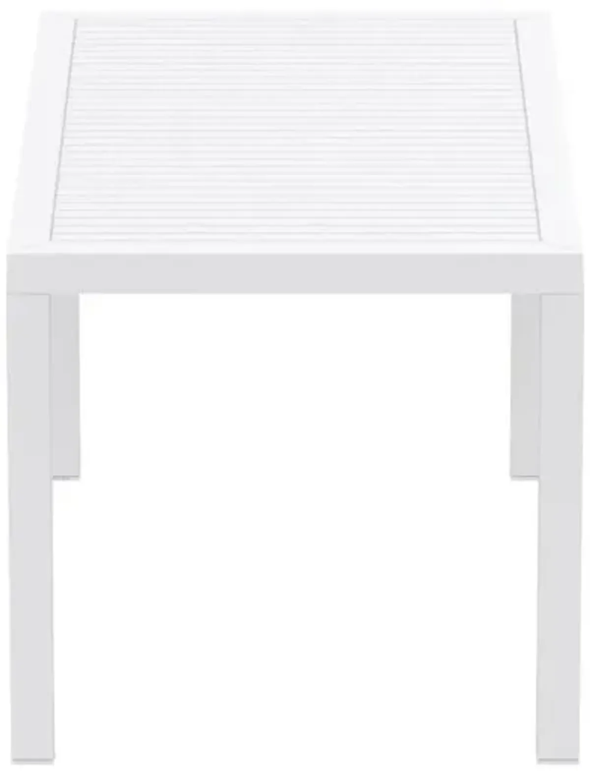 Compamia 55 Inch Ares Resin Rectangle Outdoor Dining Table White