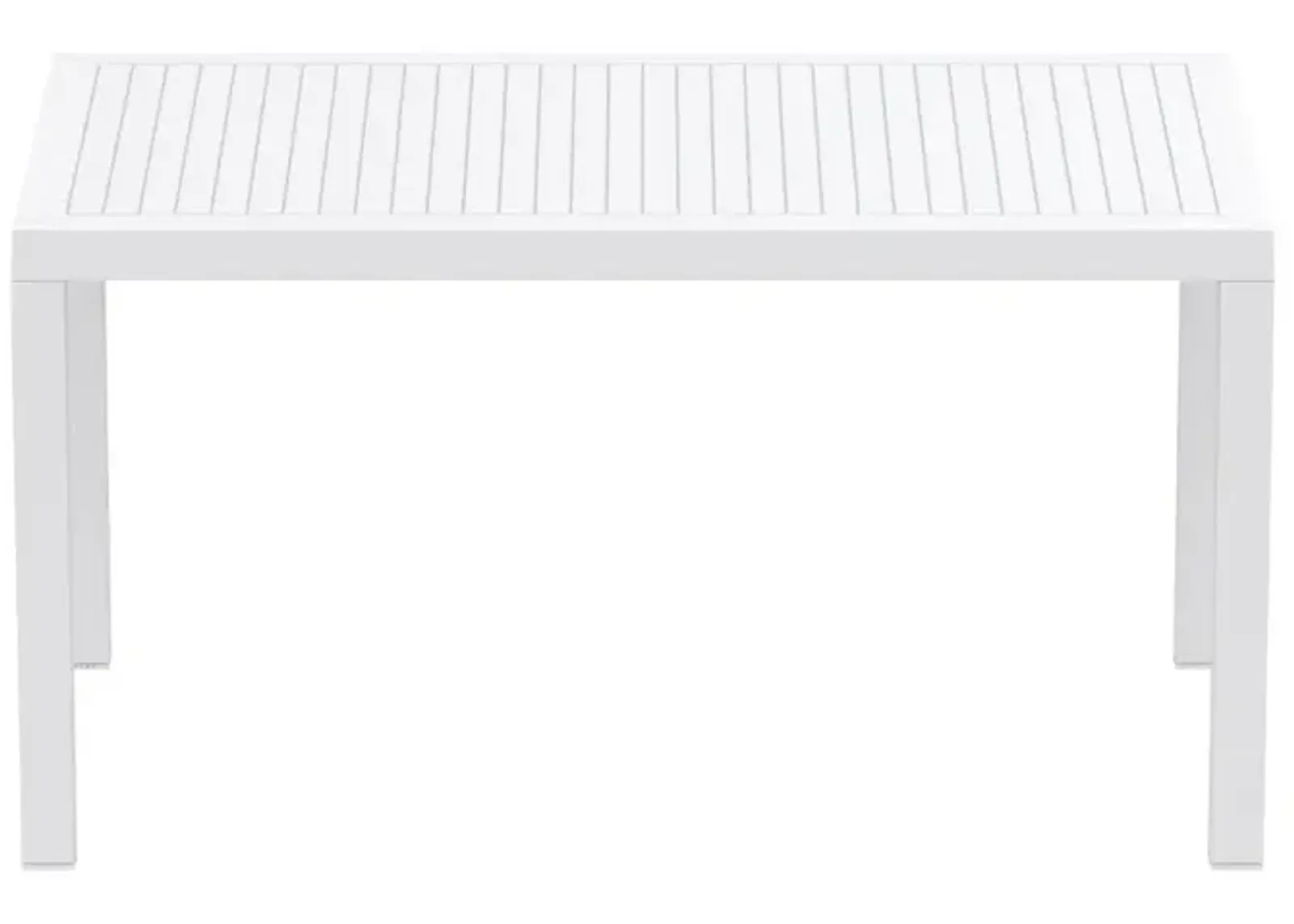 Compamia 55 Inch Ares Resin Rectangle Outdoor Dining Table White