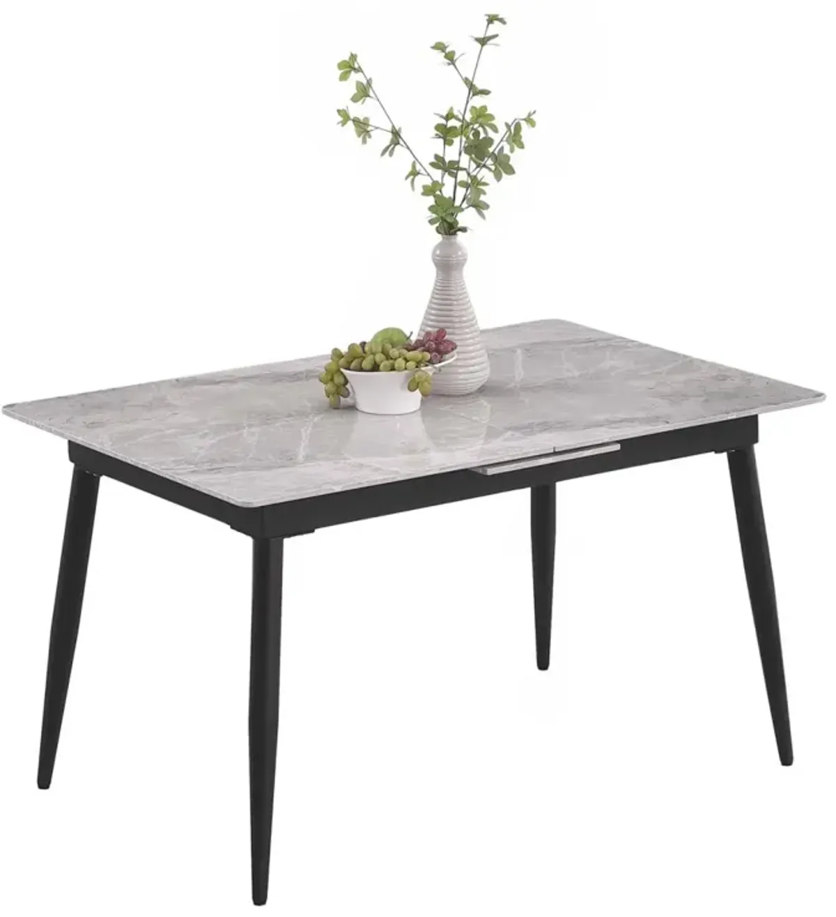 Chintaly Judith Contemporary Dining Set with Extendable Table & 2-Tone Chairs