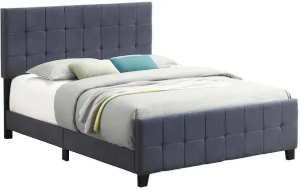 Fairfield Upholstered Queen Panel Bed Dark Grey