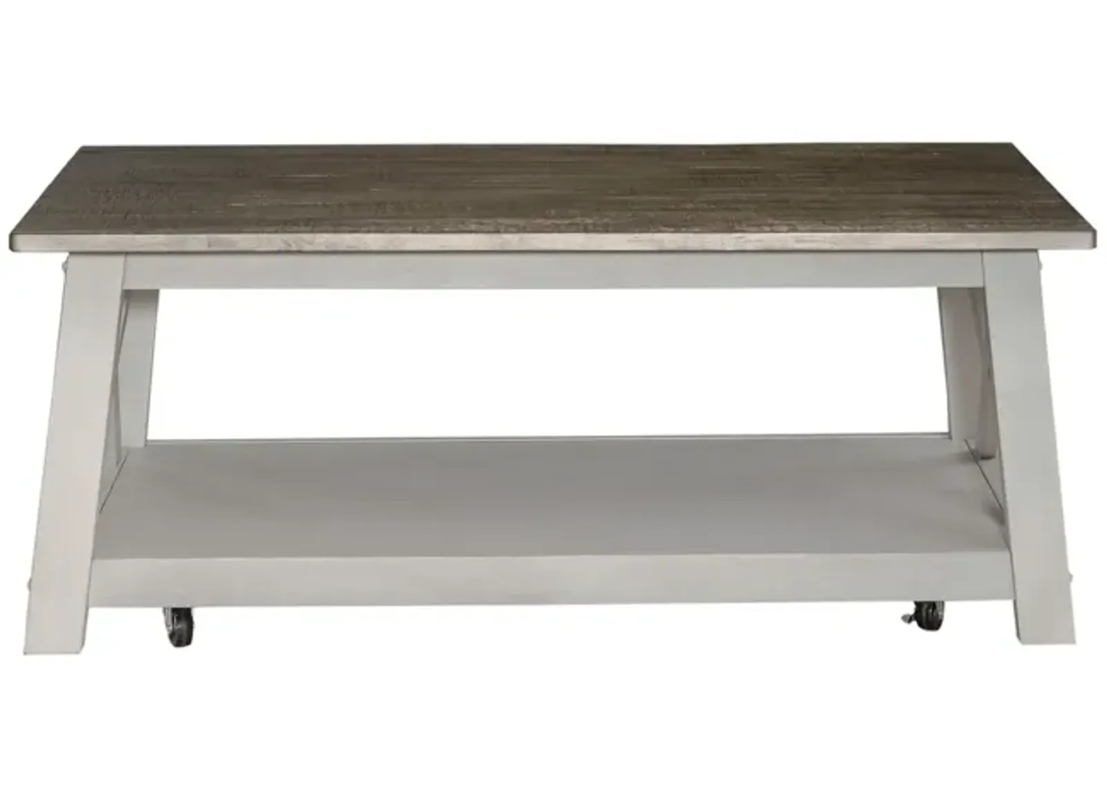 Liberty Furniture Laurel Bluff White/Dust Grey Rectangular Cocktail Table