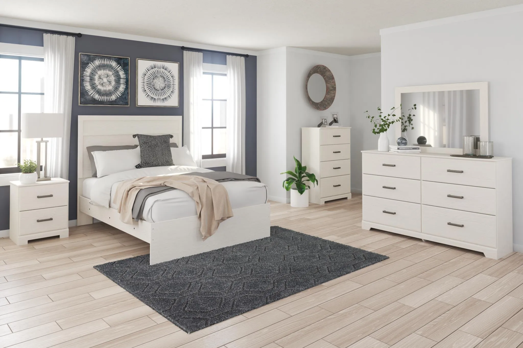 STELSIE FULL PANEL BED WHITE SIGNATURE DESIGN