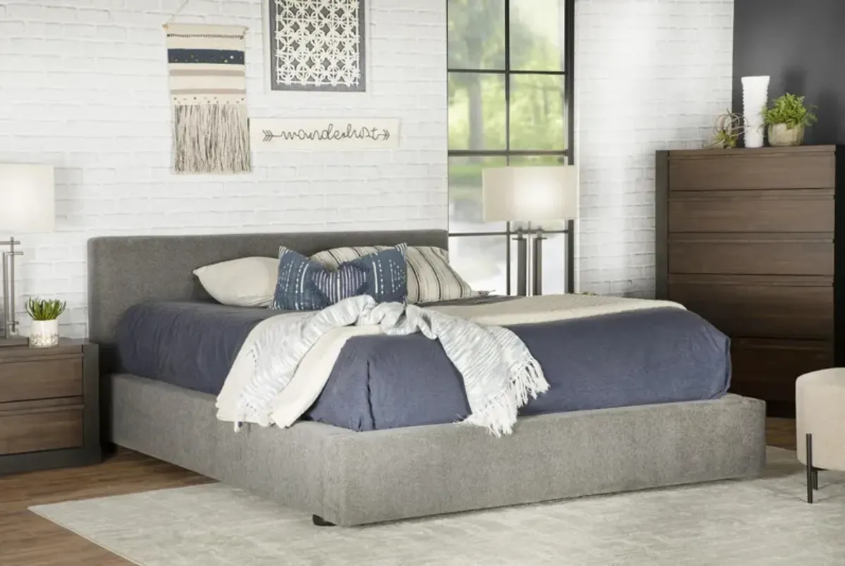 Coaster Gregory Upholstered Queen Panel Bed Graphite